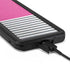 Pink and Grey Stripes Galaxy S20 Plus Waterproof Case
