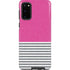 Pink and Grey Stripes Galaxy S20 Pro Case