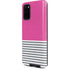 Pink and Grey Stripes Galaxy S20 Pro Case