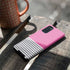 Pink and Grey Stripes Galaxy S20 Pro Case