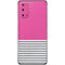 Pink and Grey Stripes Galaxy S20 Skin