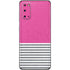 Pink and Grey Stripes Galaxy S20 Skin