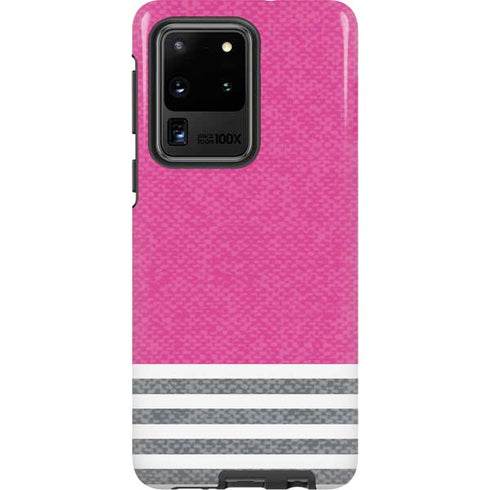 Pink and Grey Stripes Galaxy S20 Ultra 5G Pro Case