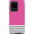 Pink and Grey Stripes Galaxy S20 Ultra 5G Pro Case