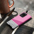 Pink and Grey Stripes Galaxy S20 Ultra 5G Pro Case