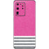 Pink and Grey Stripes Galaxy S20 Ultra 5G Skin