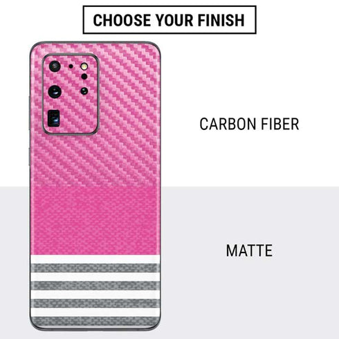 Pink and Grey Stripes Galaxy S20 Ultra 5G Skin