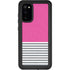 Pink and Grey Stripes Galaxy S20 Waterproof Case