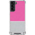 Pink and Grey Stripes Galaxy S21 5G Clear Case