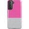 Pink and Grey Stripes Galaxy S21 5G Pro Case