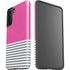 Pink and Grey Stripes Galaxy S21 FE Pro Case
