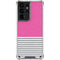 Pink and Grey Stripes Galaxy S21 Ultra 5G Clear Case