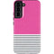 Pink and Grey Stripes Galaxy S22 Plus Pro Case