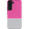 Pink and Grey Stripes Galaxy S22 Pro Case