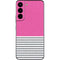 Pink and Grey Stripes Galaxy S22 Skin