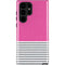 Pink and Grey Stripes Galaxy S22 Ultra Pro Case
