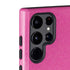 Pink and Grey Stripes Galaxy S22 Ultra Pro Case