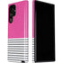 Pink and Grey Stripes Galaxy S22 Ultra Pro Case