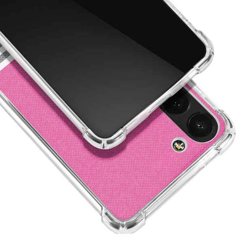 Pink and Grey Stripes Galaxy S23 Clear Case