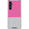 Pink and Grey Stripes Galaxy S23 FE Clear Case