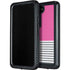 Pink and Grey Stripes Galaxy S23 Plus Waterproof Case