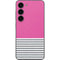 Pink and Grey Stripes Galaxy S23 Skin