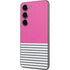 Pink and Grey Stripes Galaxy S23 Skin