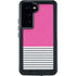 Pink and Grey Stripes Galaxy S23 Waterproof Case
