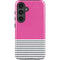Pink and Grey Stripes Galaxy S24 Impact Case