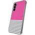 Pink and Grey Stripes Galaxy S24 Plus Clear Case