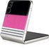 Pink and Grey Stripes Galaxy Z Flip3 5G Skin