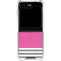Pink and Grey Stripes Galaxy Z Flip5 5G Clear Case