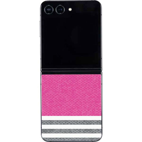 Pink and Grey Stripes Galaxy Z Flip5 5G Skin