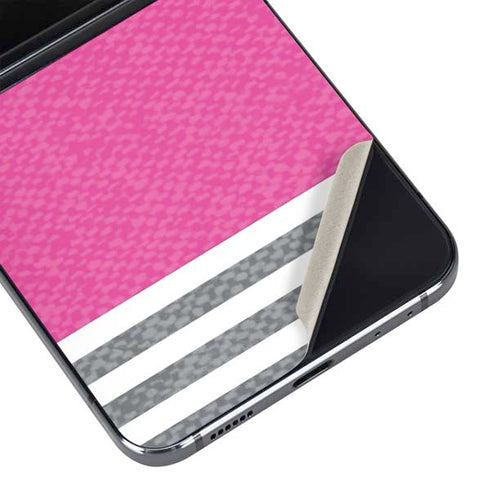 Pink and Grey Stripes Galaxy Z Flip5 5G Skin