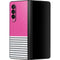 Pink and Grey Stripes Galaxy Z Fold3 5G Skin