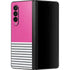 Pink and Grey Stripes Galaxy Z Fold3 5G Skin