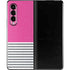 Pink and Grey Stripes Galaxy Z Fold3 5G Skin