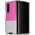 Pink and Grey Stripes Galaxy Z Fold4 5G Clear Case