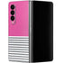 Pink and Grey Stripes Galaxy Z Fold4 5G Skin