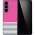 Pink and Grey Stripes Galaxy Z Fold5 5G Skin