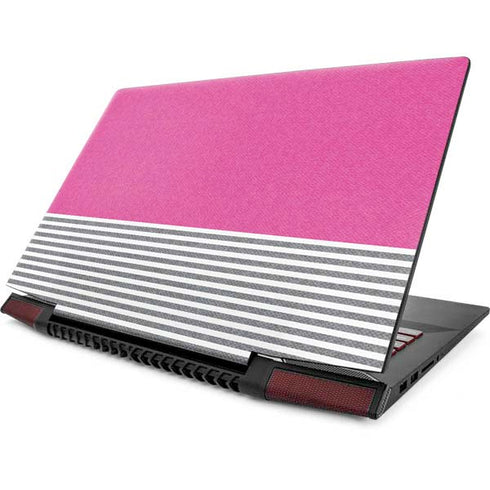 Pink and Grey Stripes Lenovo IdeaPad Skin