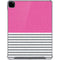 Pink and Grey Stripes iPad Pro 12.9in (2020) Clear Case