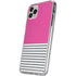 Pink and Grey Stripes iPhone 11 Pro Clear Case