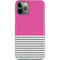 Pink and Grey Stripes iPhone 11 Pro Lite Case