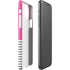 Pink and Grey Stripes iPhone 11 Pro Lite Case