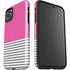 Pink and Grey Stripes iPhone 11 Pro Max Impact Case