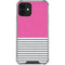 Pink and Grey Stripes iPhone 12 Mini Clear Case