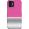 Pink and Grey Stripes iPhone 12 Mini Lite Case