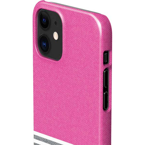 Pink and Grey Stripes iPhone 12 Mini Lite Case