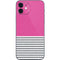 Pink and Grey Stripes iPhone 12 Mini Skin